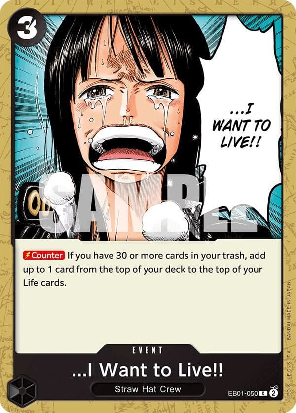 One Piece ...I Want to Live!! EB01-050 — Extra Booster: Memorial Collection, Near Mint — Officiële kaartafbeelding — geen foto van de verkoper