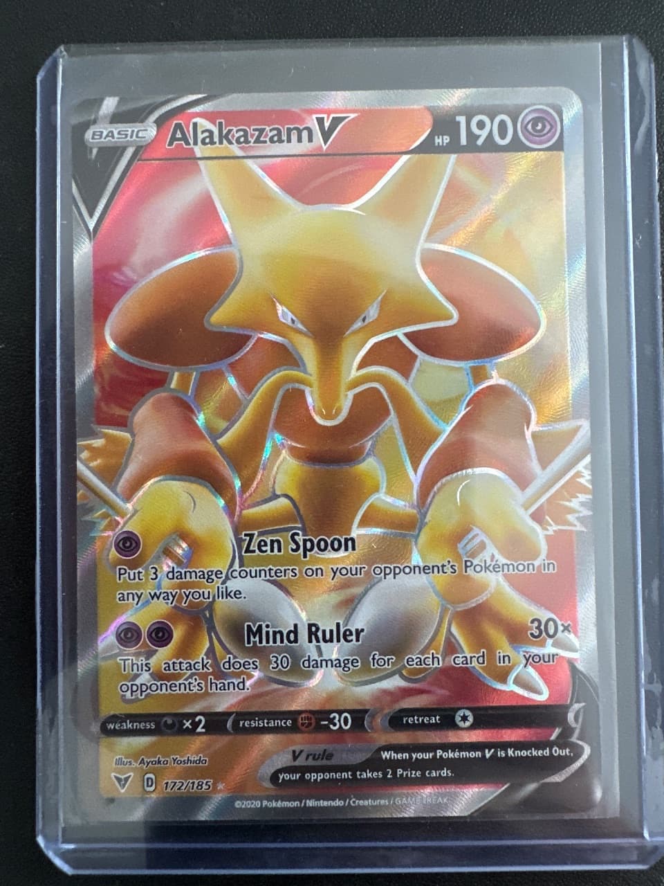 Pokémon Alakazam V 172/185 — Vivid Voltage, Near Mint
