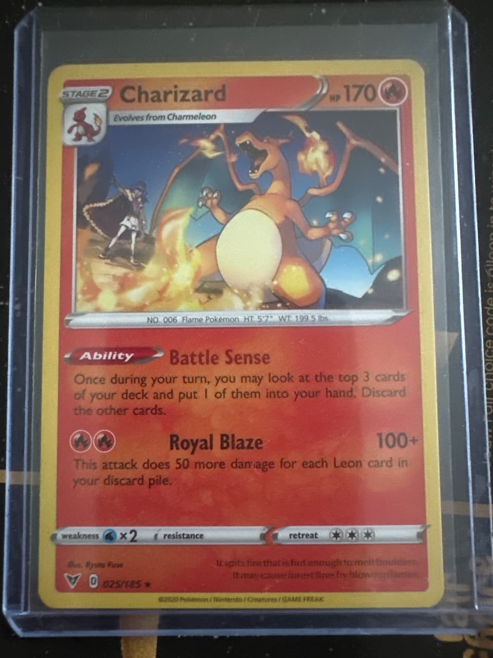 Pokémon Charizard 25/185 — Vivid Voltage, Near Mint