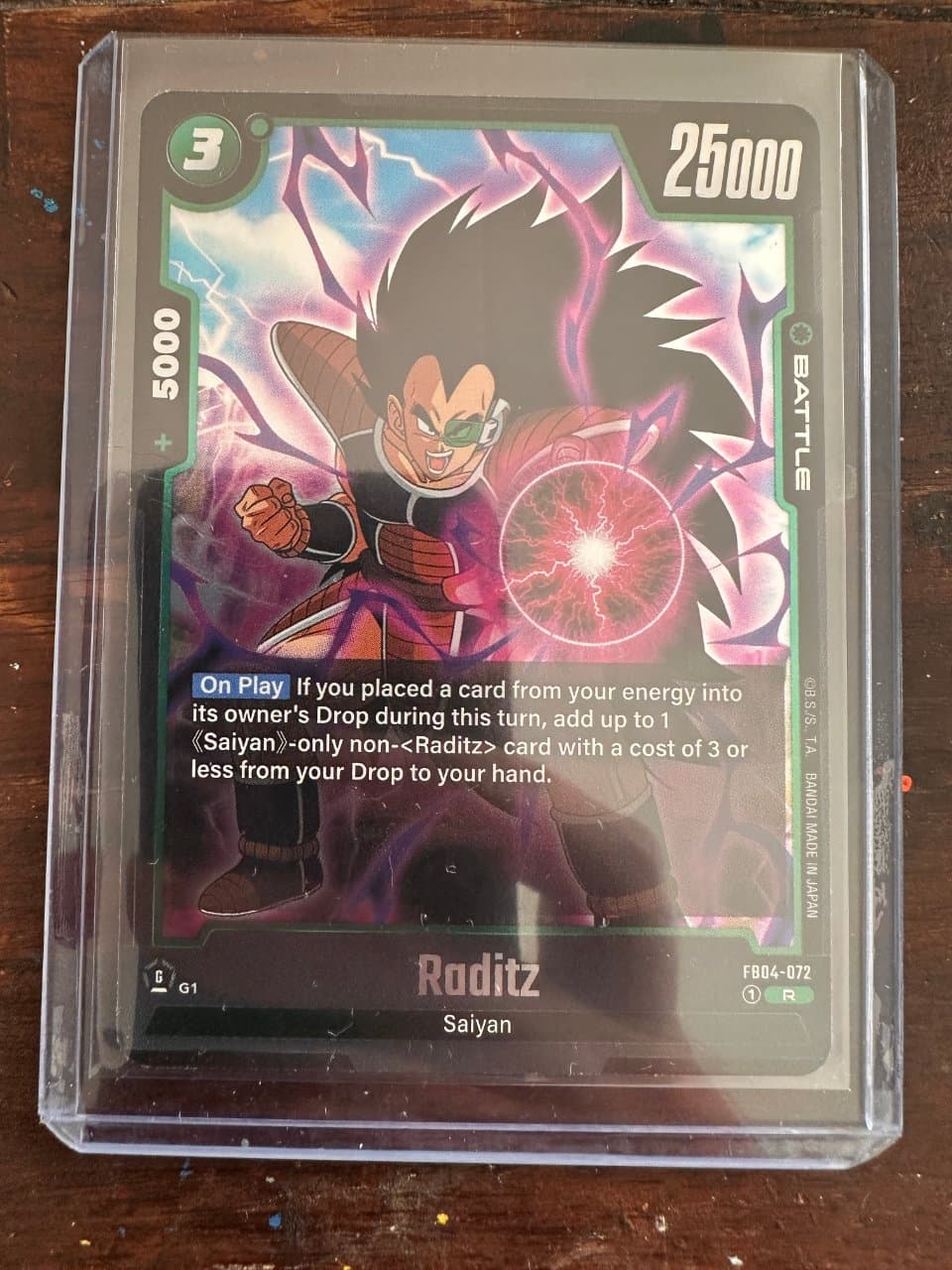 Dragon Ball Fusion World Raditz FB04-072 — Ultra Limit, Mint