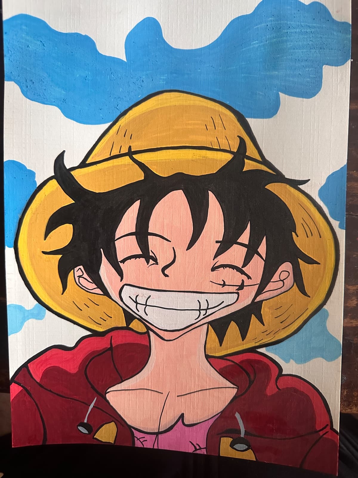 Luffy tekening A4 formaat